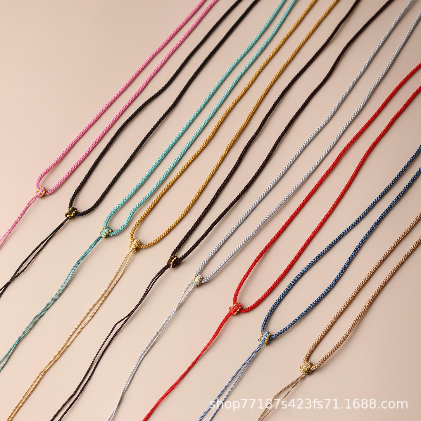 Adjustable Unisex Necklace Cord for Jade, Agate, Amber, and Pendants Khaki