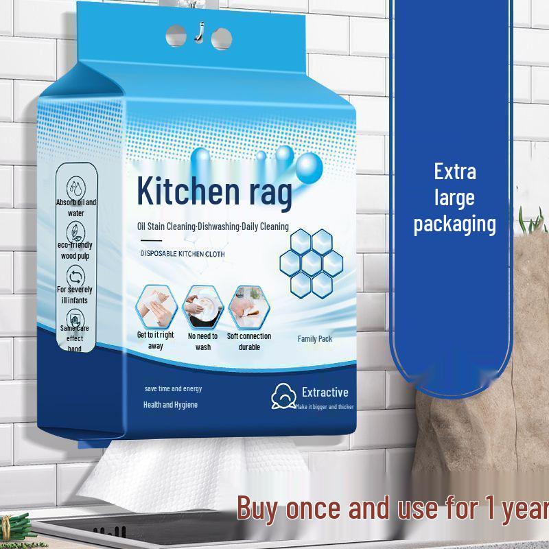 Newcomer Exclusive: Dual-Use Disposable Kitchen Dishcloth for Wet & Dry Cleaning