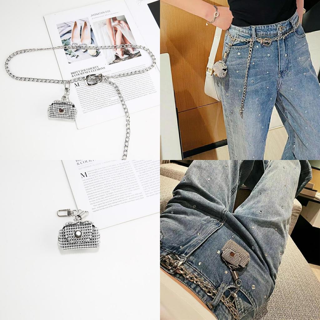 Metal Waist Chain For Women With Adjustable Pin Buckle For Dresses And Jackets
