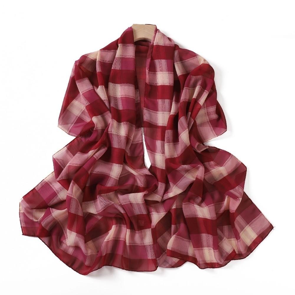 Ultralight Shawl Wraps Long Beach Sun Protection Scarf Classic British Plaid Print Scarf