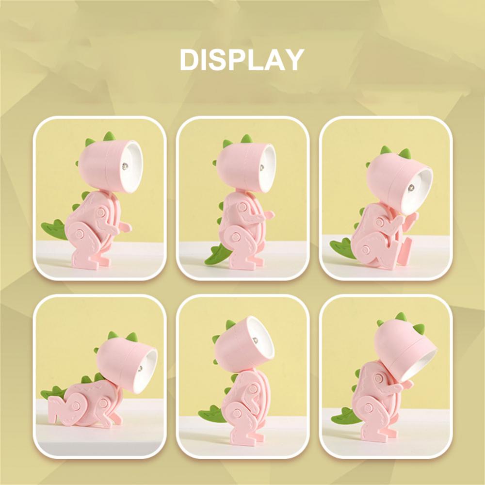 Neueste kreative LED-Nachtlichter Cartoon-Tier-Klapp-Schreibtischlampe Niedliche Haustierlichter Dinosaurierform Augenschutzlampen