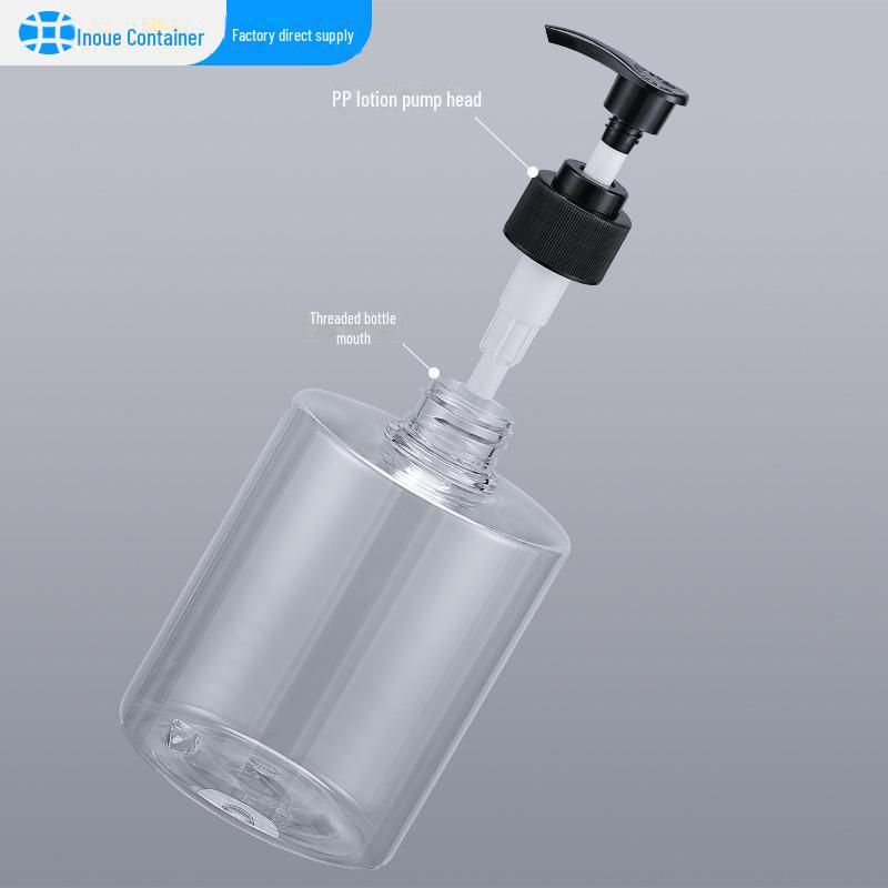 Flacon pompă din plastic transparent de capacitate mare de 500 ml pentru șampon sau gel de duș