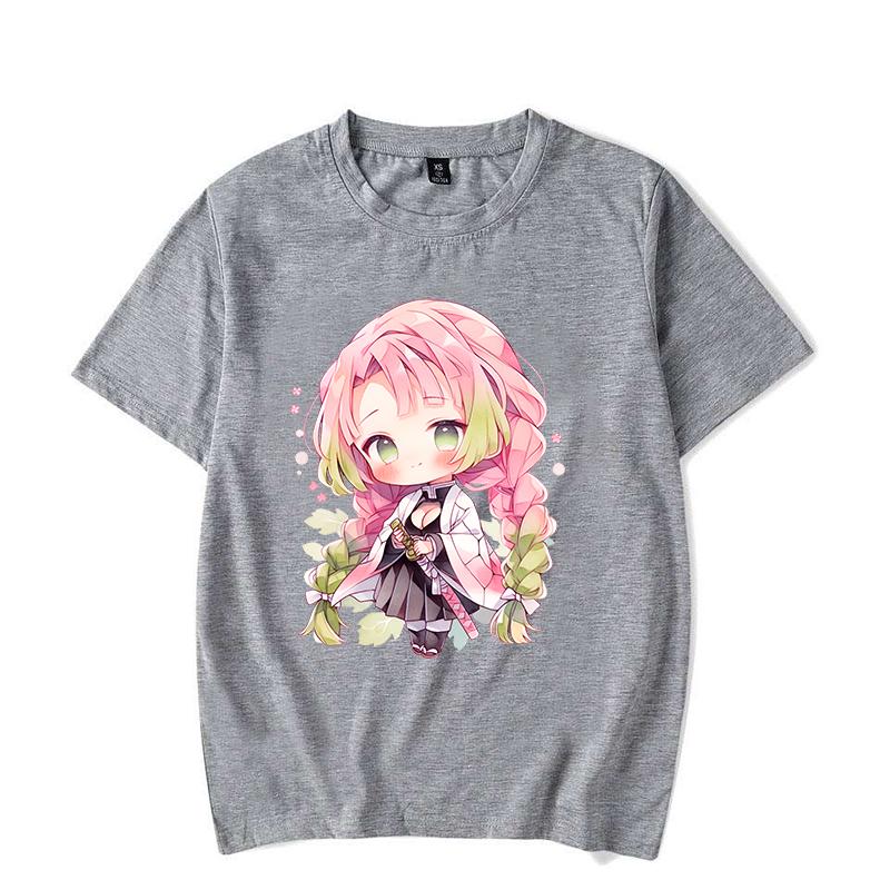Hot Anime Cute Kanroji Mitsuri Printed T-shirts for Women Summer Tee Shirt Femme Casual Short Sleeve Round Neck Tops T-shirts