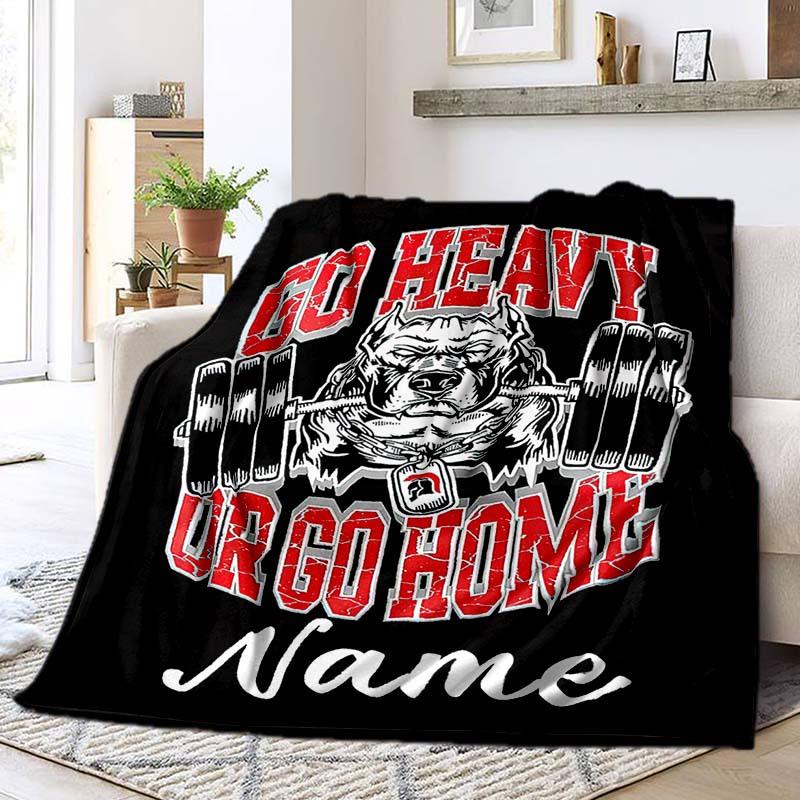 Go For Exercise Customize Your Name Blanket Warm Comfortable Soft Blanket For Chair Office Sofa Bed Sofa Office Camping Suitable For Gifting Relatives