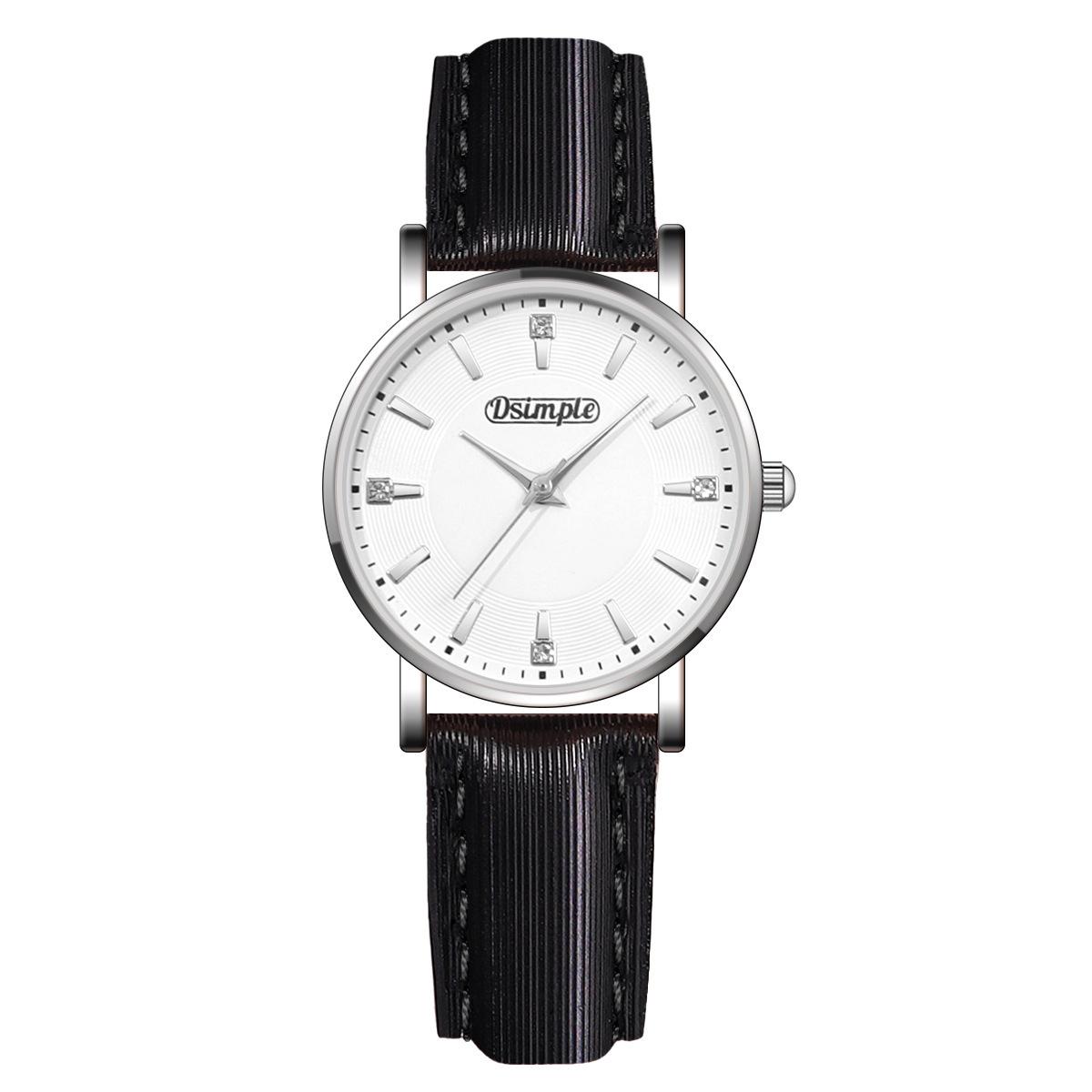 Dsimple Leather Ladies Watch Fashion Women S Watch Luxury Ladies Jewelry Set Watch