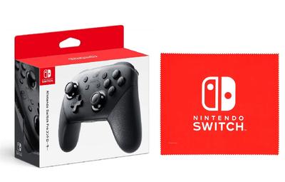 Nintendo Nintendo Switch Pro Kontroler Przełącznik logo ściereczka z mikrofibry [Oryginalny produkt] (Nintendo w zestawie)