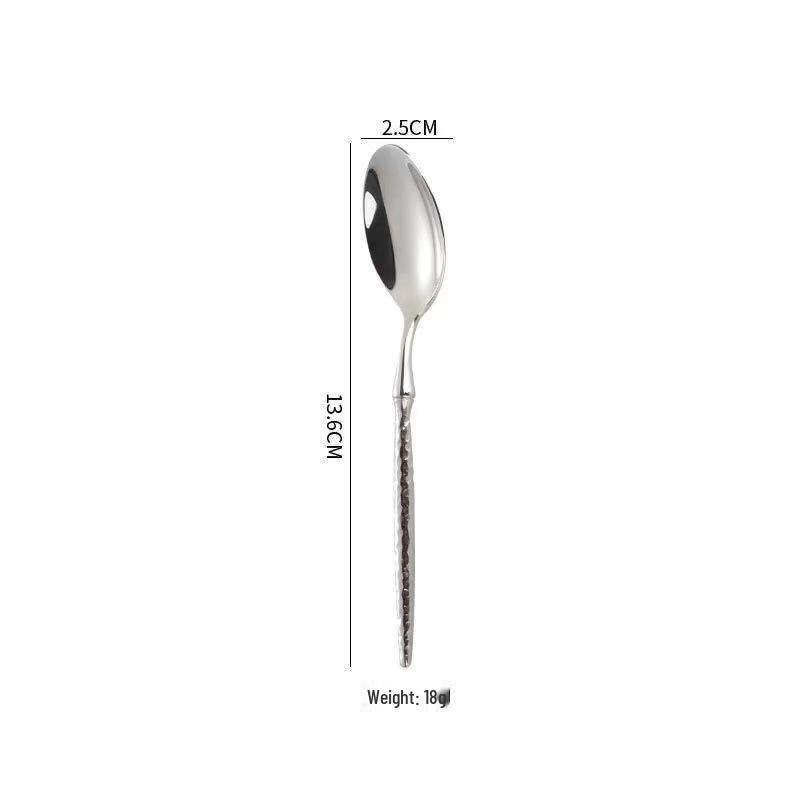 Ballet Hammer Pattern 304 Stainless Steel Western Cutlery Set: Knife, Fork, Spoon for Restaurant or Home Use