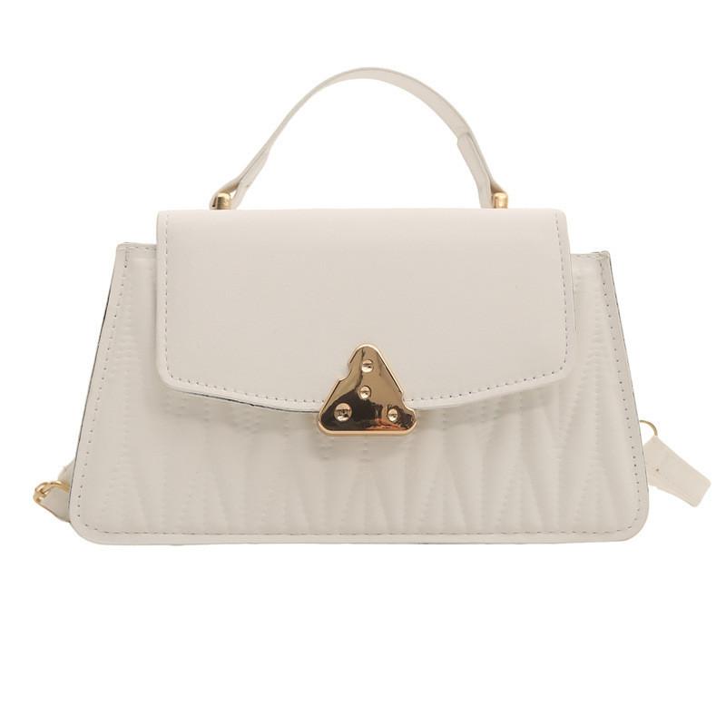 Chic Urban Style Pu Leather Handbag For Women 2024 Summer Fashion Quilted Design белый