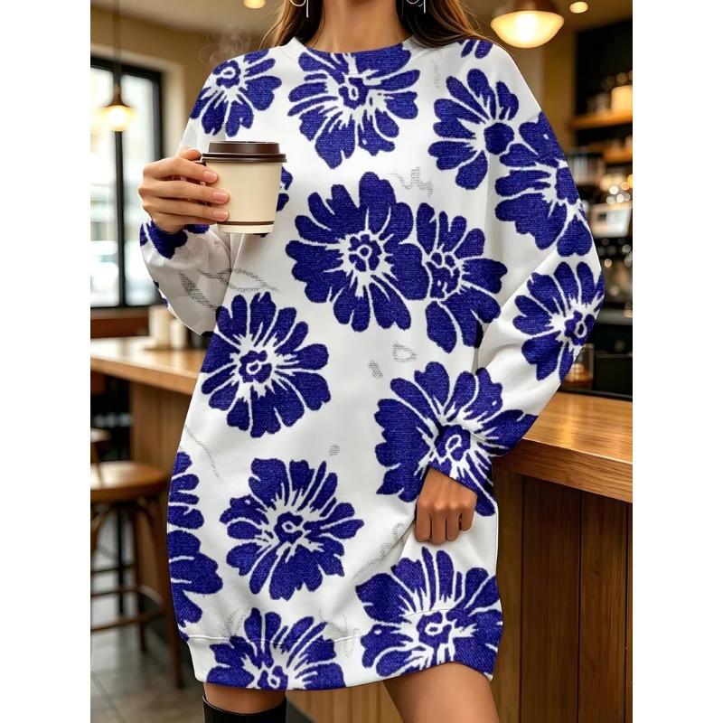 Women's casual fashion long sleeve short skirt