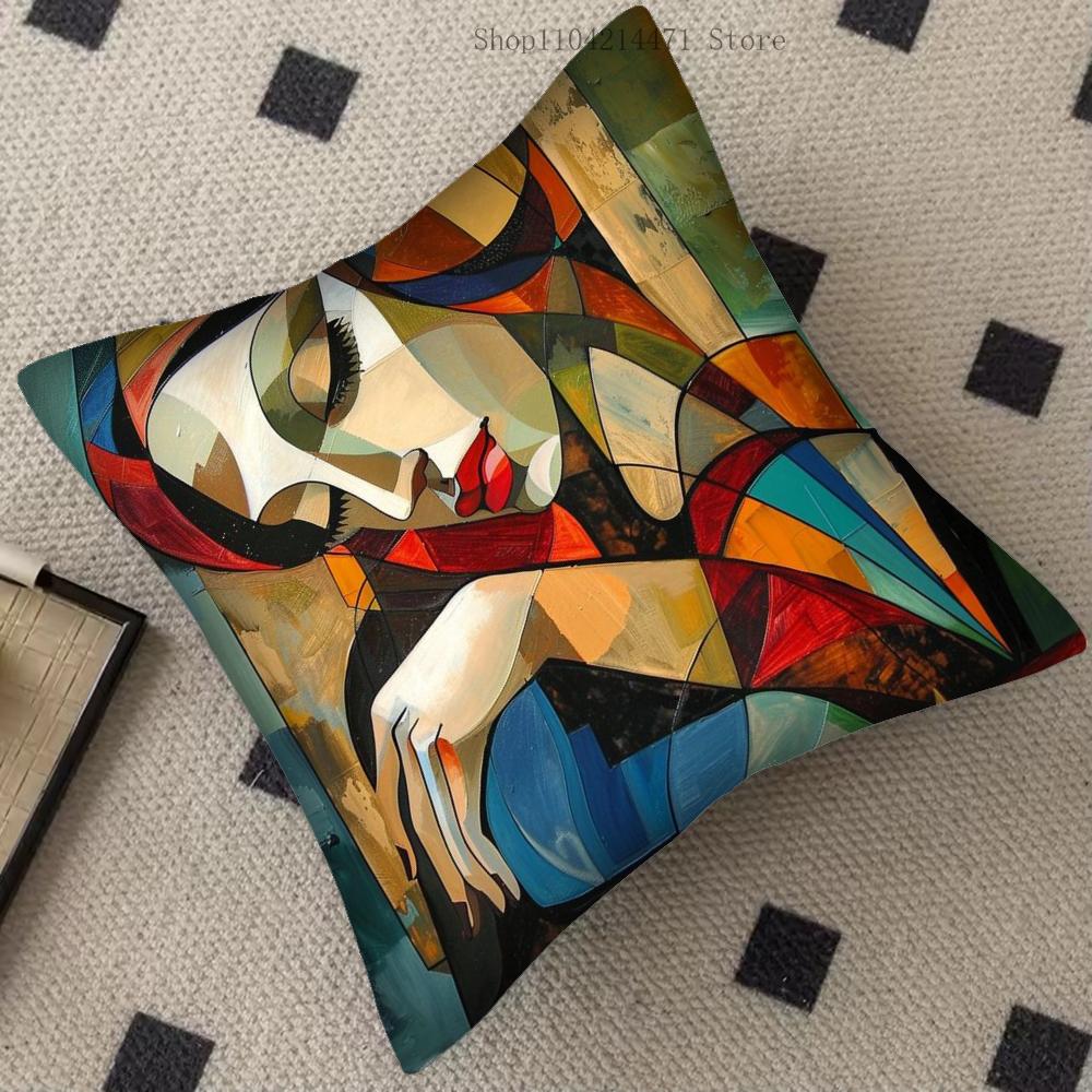 1pc Picasso Famous Paintings Art Pillow Case Square Bedroom Sofa Leisure Comfort Cushion Car Living Room Home Decoration