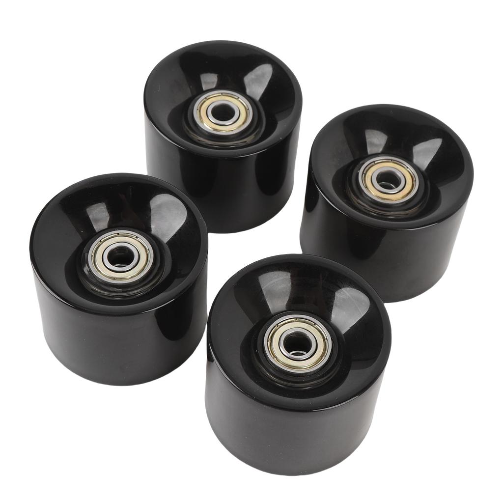 4PCS Skateboard Wheels High Elasticity PU 60x45mm Longboard Roller Wheel with Bearings
