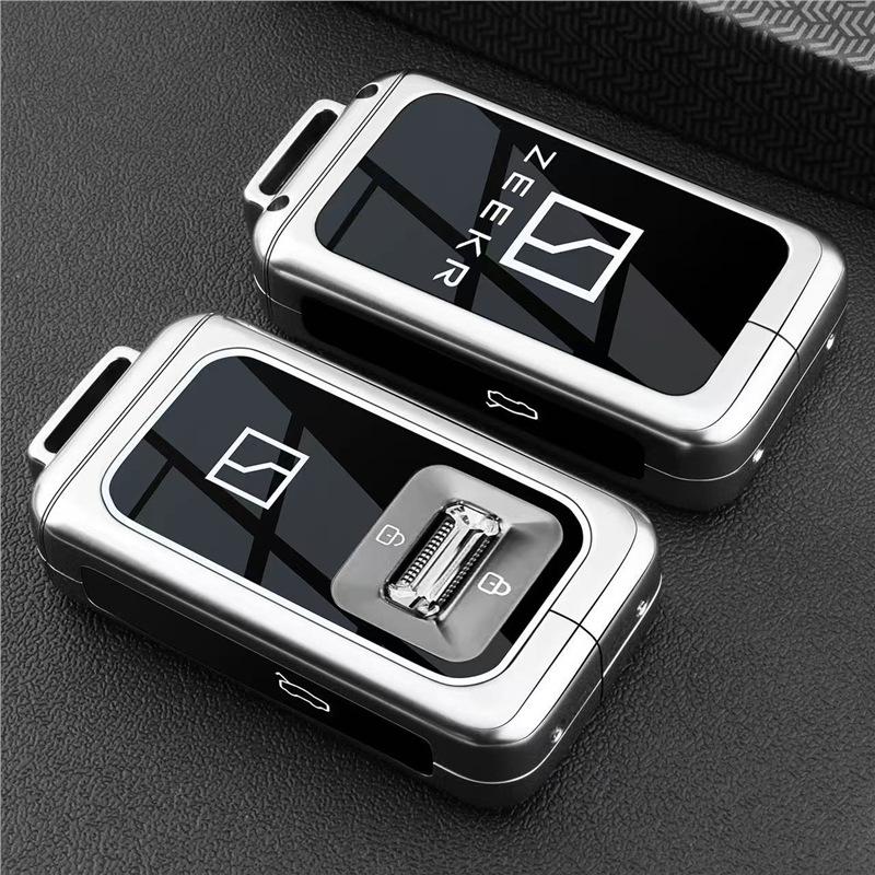 Zeekr 9X Key Case for Model 25/2026, Compatible with ZEEKR 9X Obsidian Black New 001 Car Key Shell.