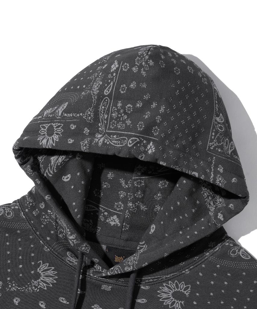 Paisley Pattern Hoodie - Black