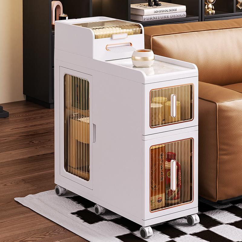 Bathroom Storage Cabinet Multifunctional Hidden Storage Cabinet Modern Design Cart for Bathroom or Living Room for Jewelry Use