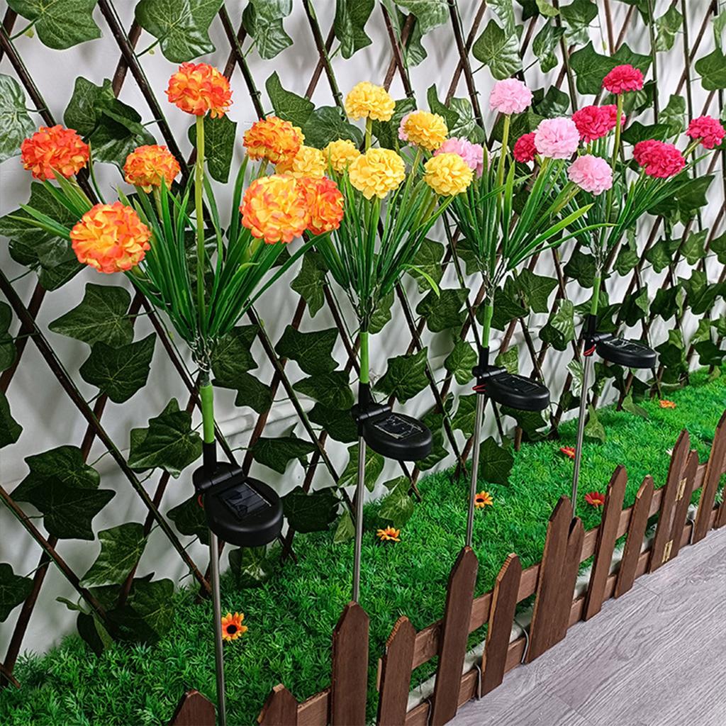 Solar Garden Lights 7 Heads Solar Simulation Flower Lamp Outdoor LED Stake Ground Lamp for Patio