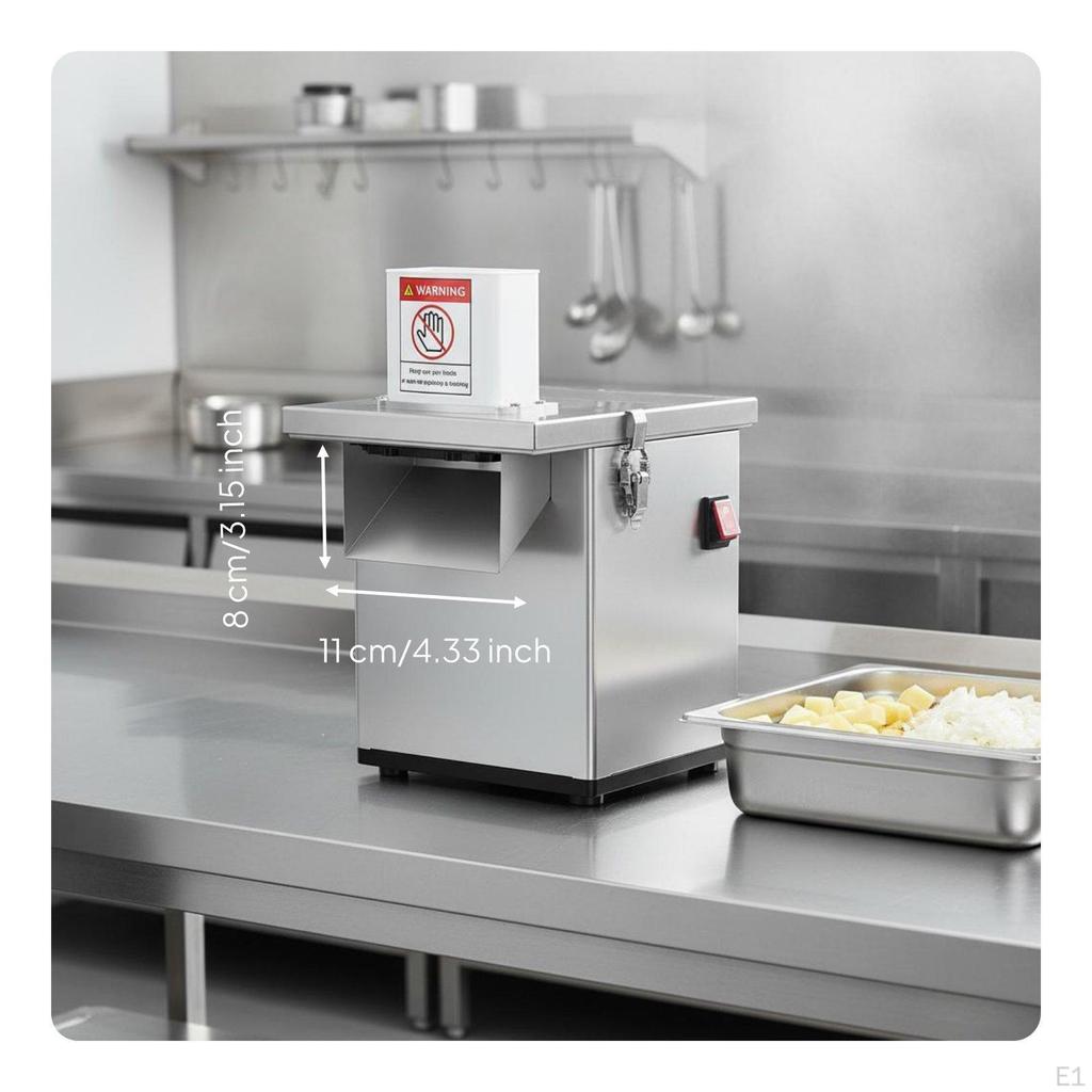 Multifunctional Vegetable Cutter Stainless Steel Food Chopper for Restaurants, Chefs 6MM Dicing Net