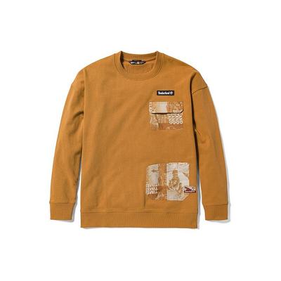 Timberland New Year Edition Pattern Patchwork Loose Fit Crew Neck Long Sleeve Sweatshirt Unisex Sweatshirt Wheat A6B5C-P47