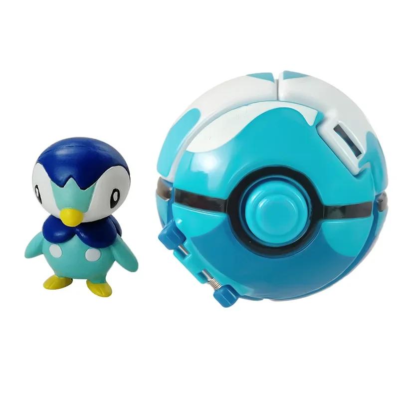 Pokemon Ball with Figure Poke Pokeball Mew Groudon Solgaleo Mewtwo Pikachu Meowth Charizard Kyogre Fennekin Froakie Chespin Toy