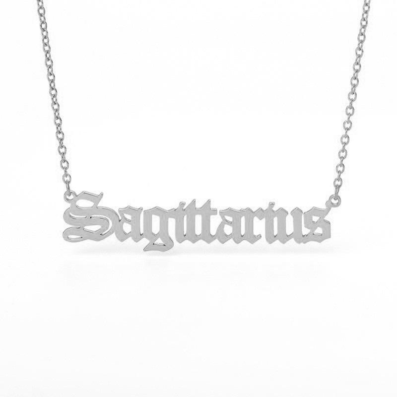 Collana con Ciondolo Zodiacale in Acciaio Inossidabile Dodici Costellazioni