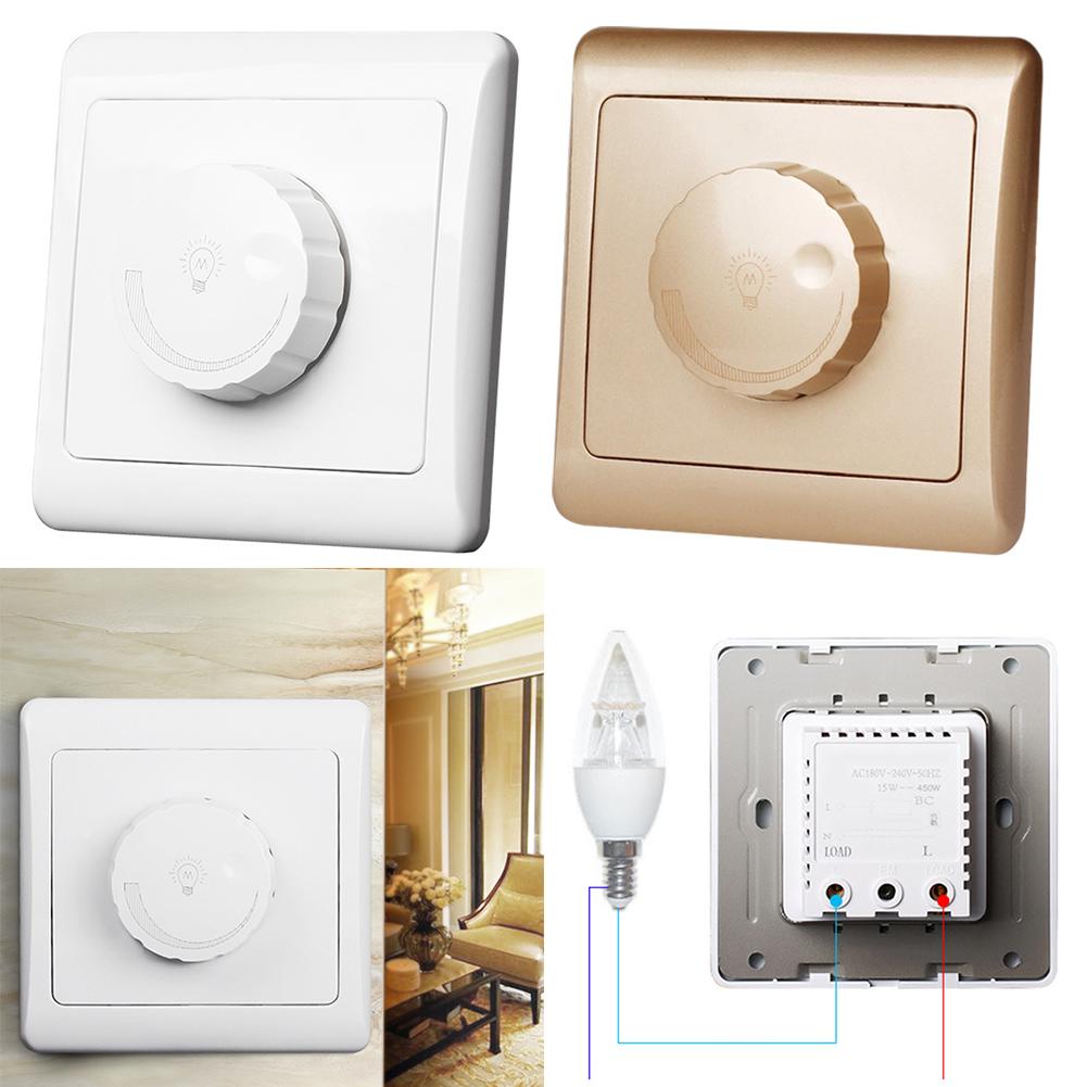 Adjustable Brightness 1-Gang Dimmer Task Lighting Compatible With Incandescent Operating Voltage 250V For Incandescent Bulbs