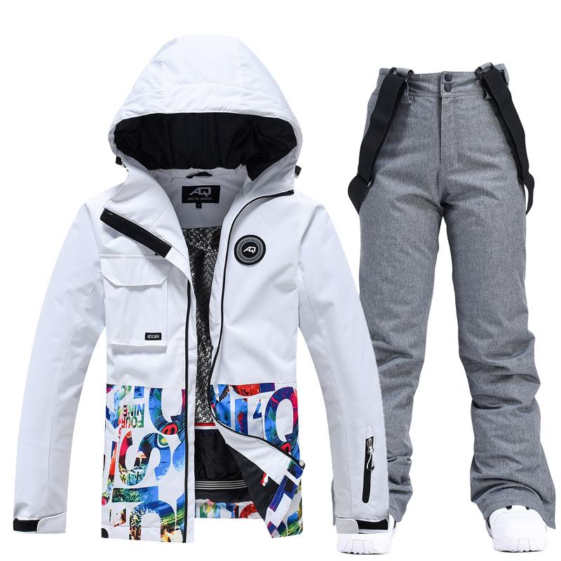 New ski suit, snowboard and double board men's and women's winter outdoor warm thickened ski suit set