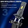 2Pcs 25000LM H4 H7 LED Headlight Bulbs 1:1 Mini Canbus H3 H11 H8 Led Lamp 70W CSP for Car Headlamp Fanless DRL Light Auto Fog Lamps 12V 6500K White