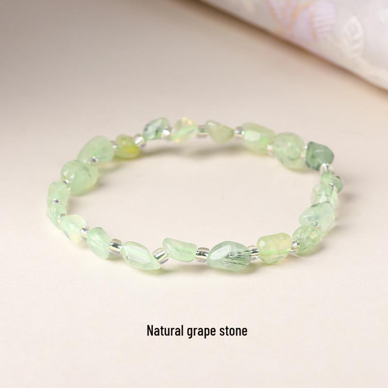 Original Natural Stone Beaded Bracelet - Women's Irregular Shape Crystal for Seaside Vacation Style