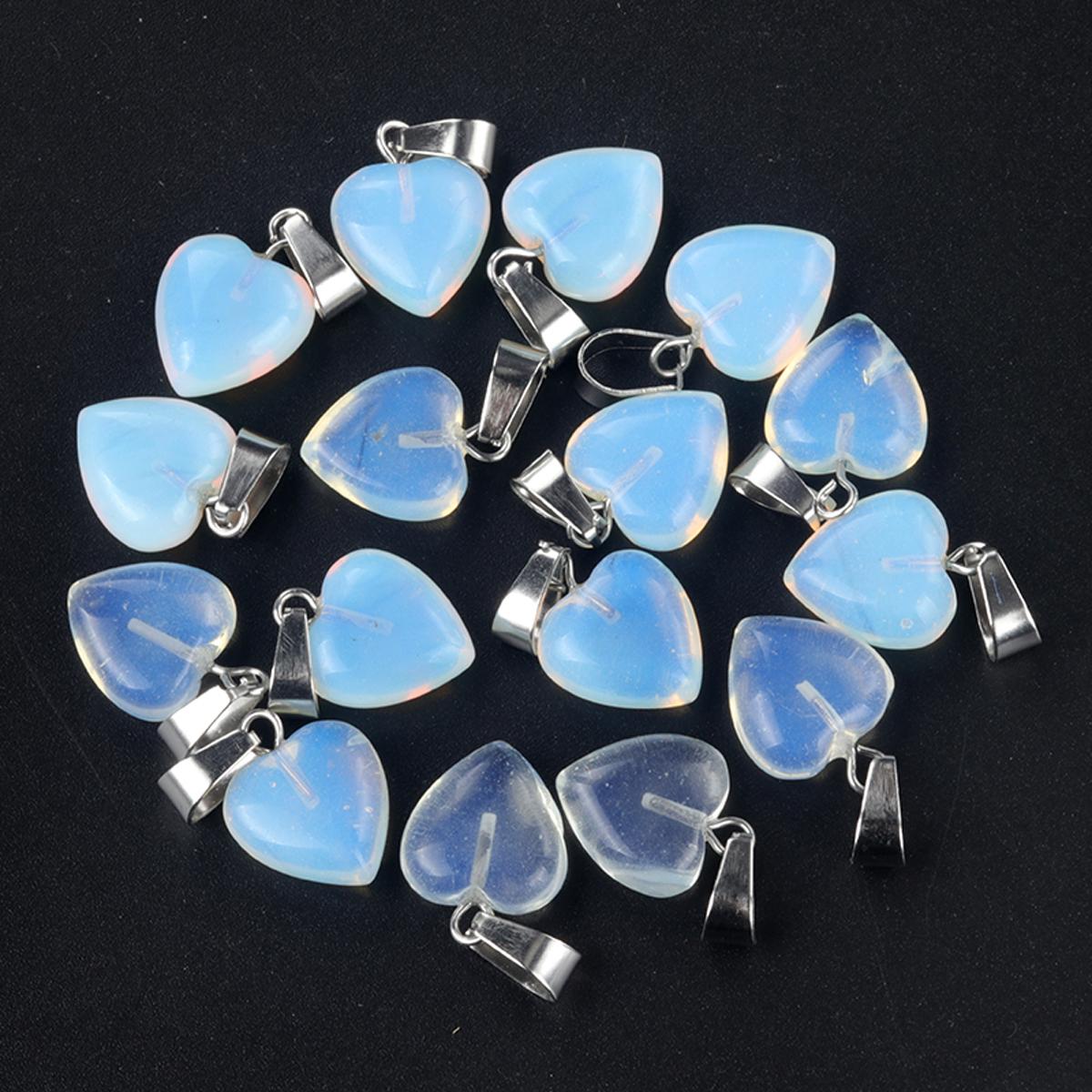 

5 шт./упак. кулон в виде целебного хрустального сердца, натуральный камень, кварц, драгоценные камни, подвески для изготовления ювелирных изделий, ожерелье, браслет, серьги, аксессуары, ремесло 13x13 мм 5Pcs/13x13mm