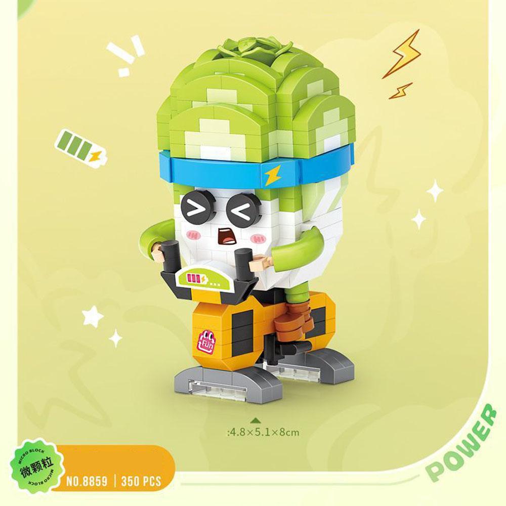Idea Nanobricks Cartoon Vegetable Micro Diamond Block Eggplant Corn Chinese Cabbage Tomato Building Brick Toy For Kids Gifts