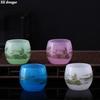 Jade Porcelain Glass Tea Cup Qianli Jiangshan Tea Cup Carving Master Cup Chinese Kungfu Tea Set Multiple Colors To Choose From