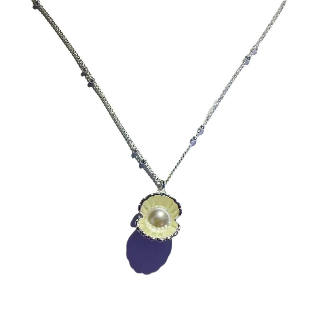 Shell Pearl Necklace Female Design Gentle Temperament Collarbone Chain For Girlfriend Valentine'S Day Gift
