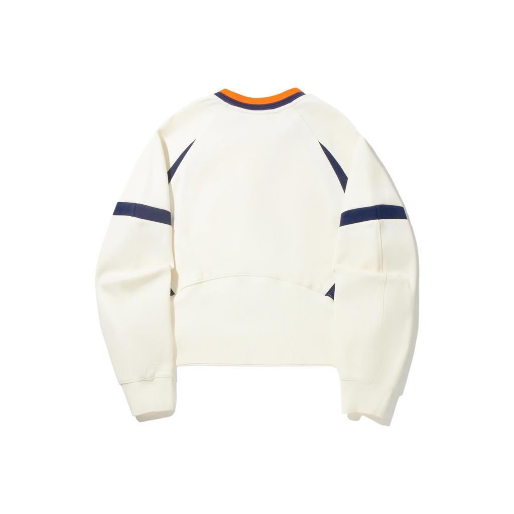 Li Ning Trendy Sports Series Color Block Letter Number Soft Breathable Versatile Loose Sweatshirt Women sweatshirt AWDVE50-1