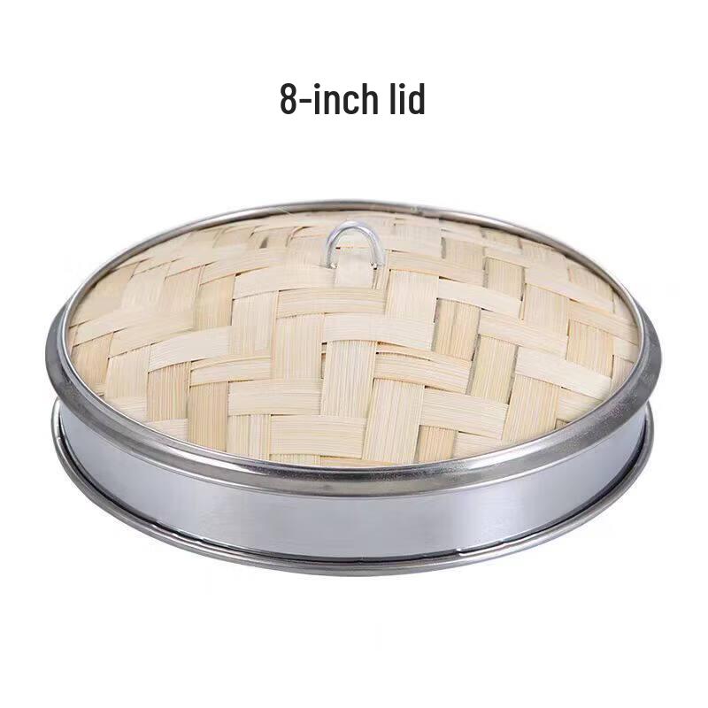

Stackable Bamboo Steamer with Stainless Steel Edge