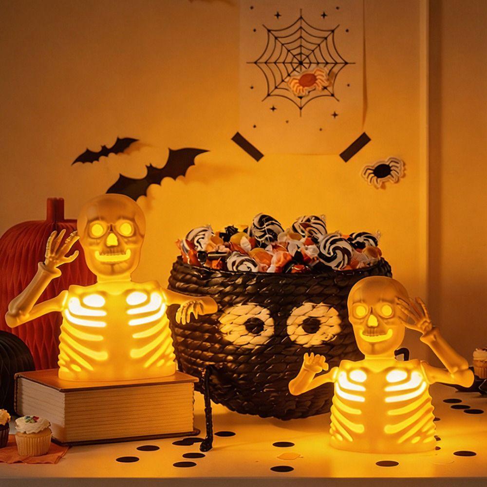 Pumpkin Spider Halloween Decoration Light Multicolor Spider Light Pumpkin Electronic Candle  Gift