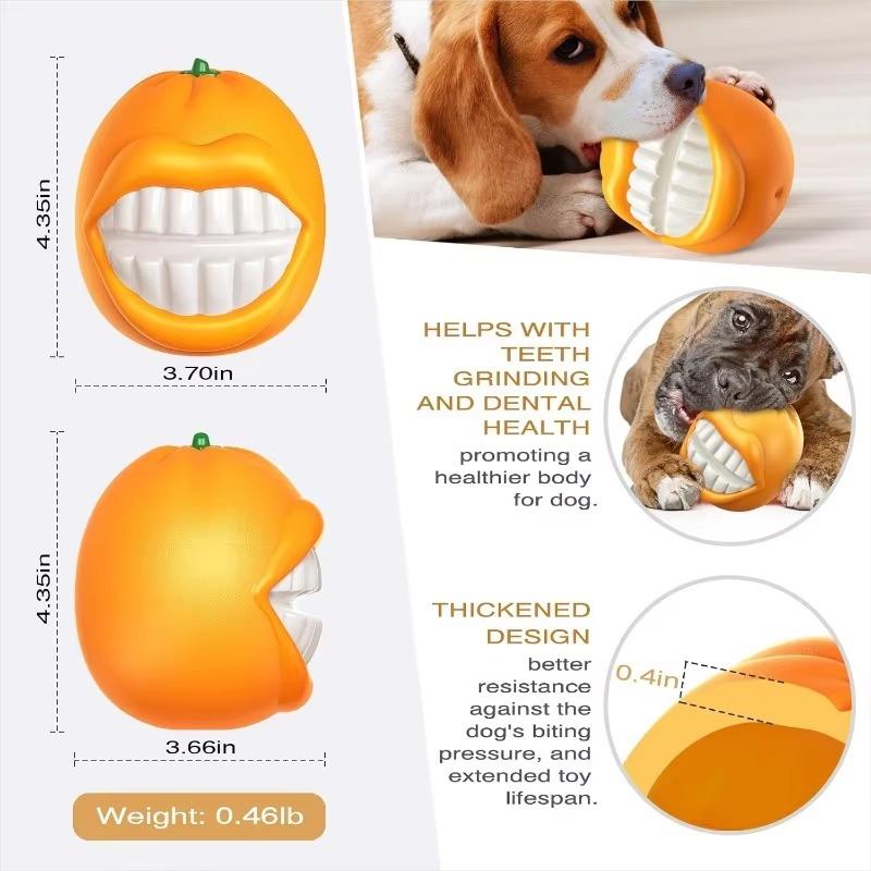 Dog Chew Toys Built-in Sound Orange Dog Toys Safe Material Bite Resistant Tough Squeak Toy Outdoor Training Toys Dog Indoor Toys