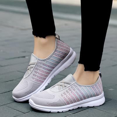 2025 Été Nouvelles Baskets Femme Mode Mesh Respirant Antidérapant Décontracté Lacets Baskets Femme Extérieur Tendance Tennis Chaussures Plates