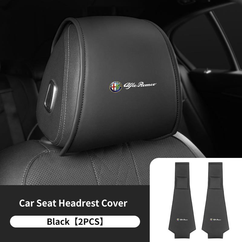 For Alfa Romeo Car Styling Headrest Case Anti-Dirty Dustproof Protective Cover GT Stelvio F1 Brera Volante Tonale Gloria Disco