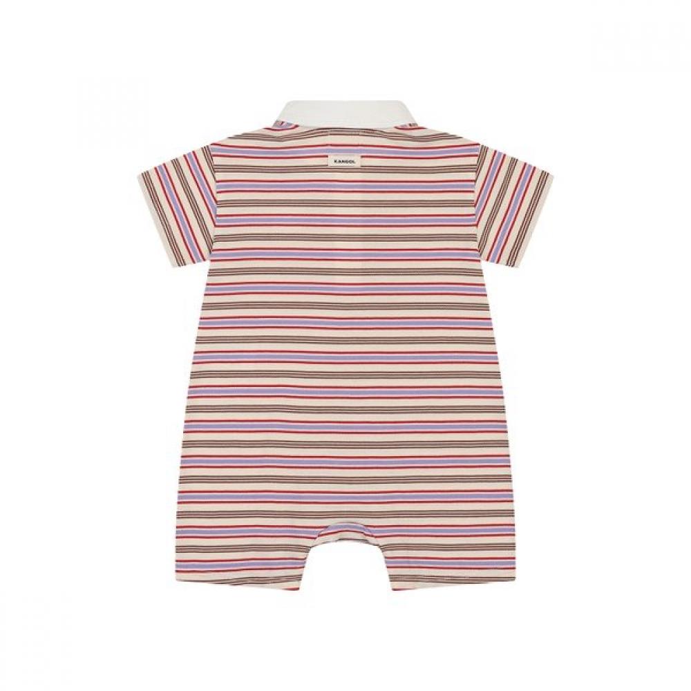 Kangol Kids Coolmax Pique Stripe Romper Brown Sb 0d08