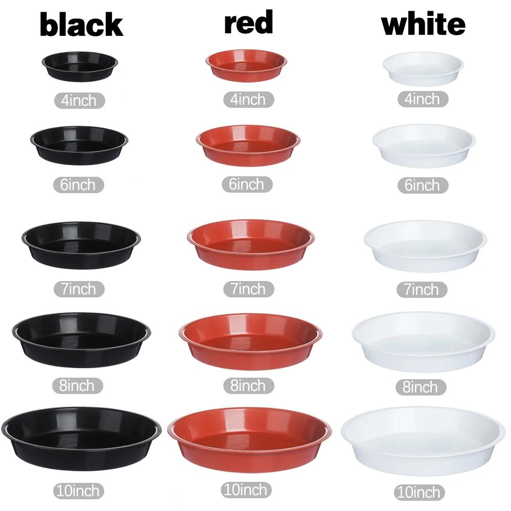 3 Pezzi Vaso per Piante in Plastica Resistente Sottovaso in Plastica Vaschette Sottovaso Vaschette Raccogligocce Interno Esterno