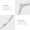 MODIAN 925 Sterling Silver Simple Arrow Shape Stackable Trendy Ring Rainbow Color Zircon Elegant Finger Rings For Women Jewelry
