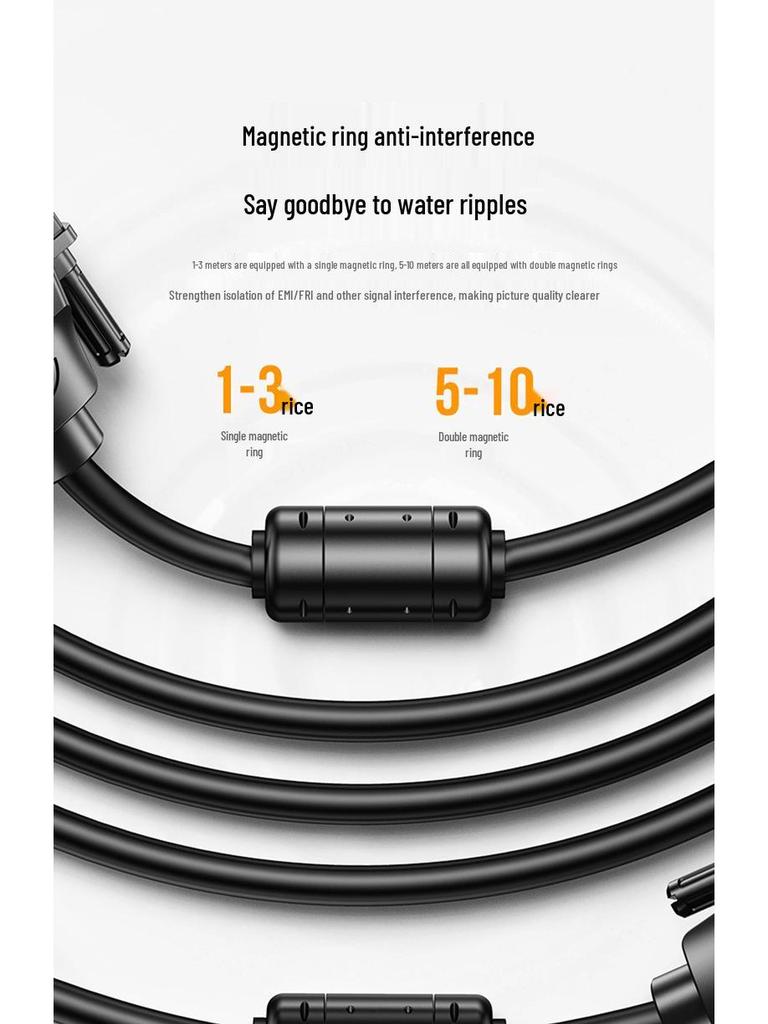 Oxygen-Free Copper High-Definition DVI Cable for Desktop Computer Graphics Card and Monitor (24+1)