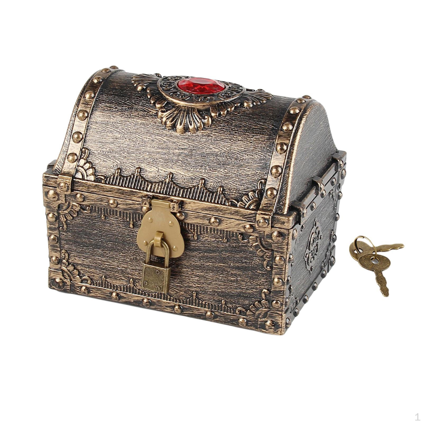 Авантюрная шкатулка с сокровищами, декоративные винтажные сундуки, украшения для вечеринок, детское хранилище, пират Bronze