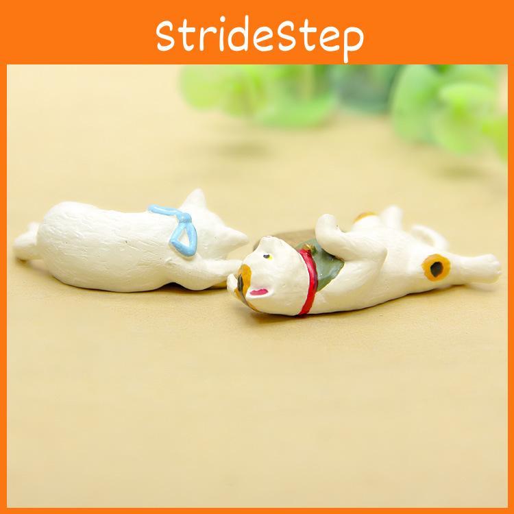 Small Clear Resin Lucky Cat Figurine For Garden Micro Landscape Decor Gift