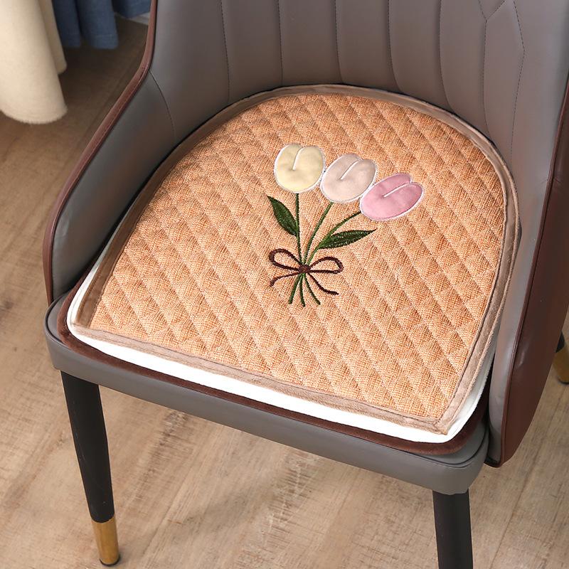 Four Seasons Horseshoe Dining Chair Cushion Stool Butt Cushion Cover Dining Chair Chair Cushion Four Seasons Universal Non-slip Seat Cushion