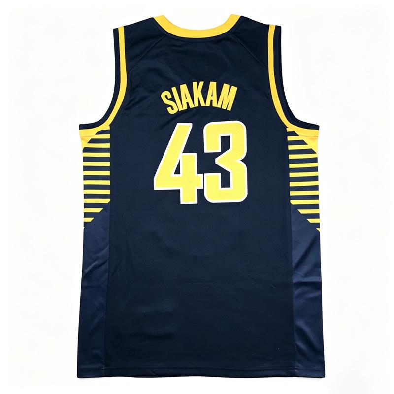 Maillot de Basketball Homme 2026 Tyrese Haliburton Pascal Siakam Cousu Rétro Taille S-2XL