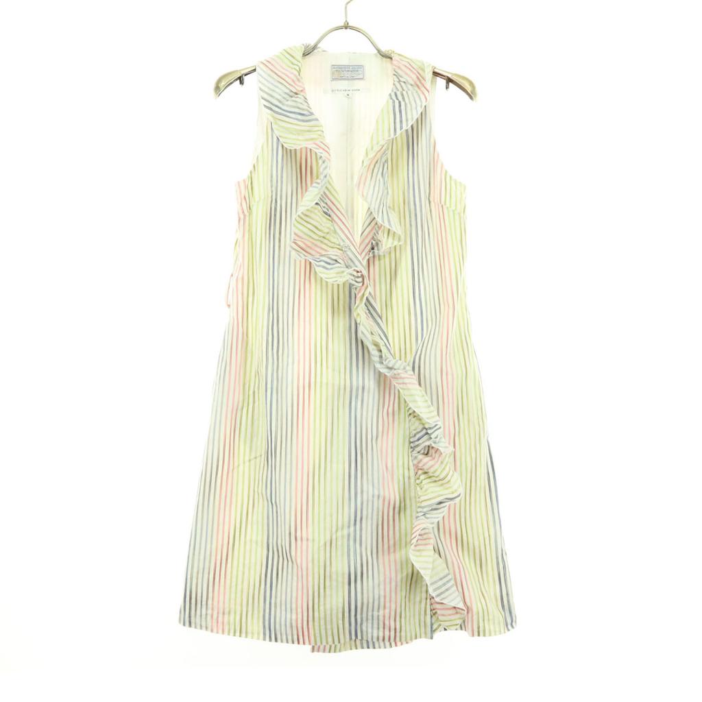 ALEXANDER JULIAN made in Italy Striped Pattern No sleeve V neck one piece Women Used