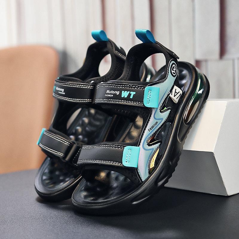 Slow shock air cushion boys sandals 2025 new summer children students middle and older children soft-soled beach shoes waterproof