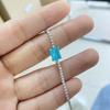 100% 925 Sterling Silver Paraiba Tourmaline Bracelet For Women Sparkling Full High Carbon Diamond Girls Party Fine Jewelry