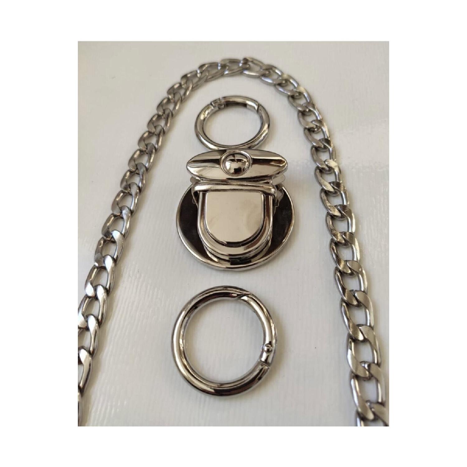 

Knitted Bag Accessory Chain Set сірий колір
