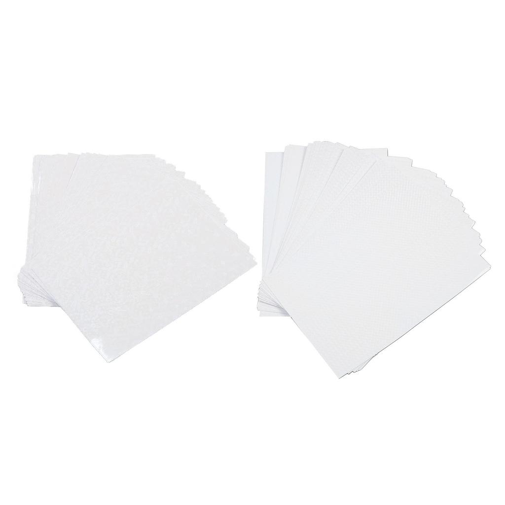 50 Sheets A4 Holographic Cold Laminate Sheet Cuttable Waterproof DIY Self Adhesive Laminating Film F